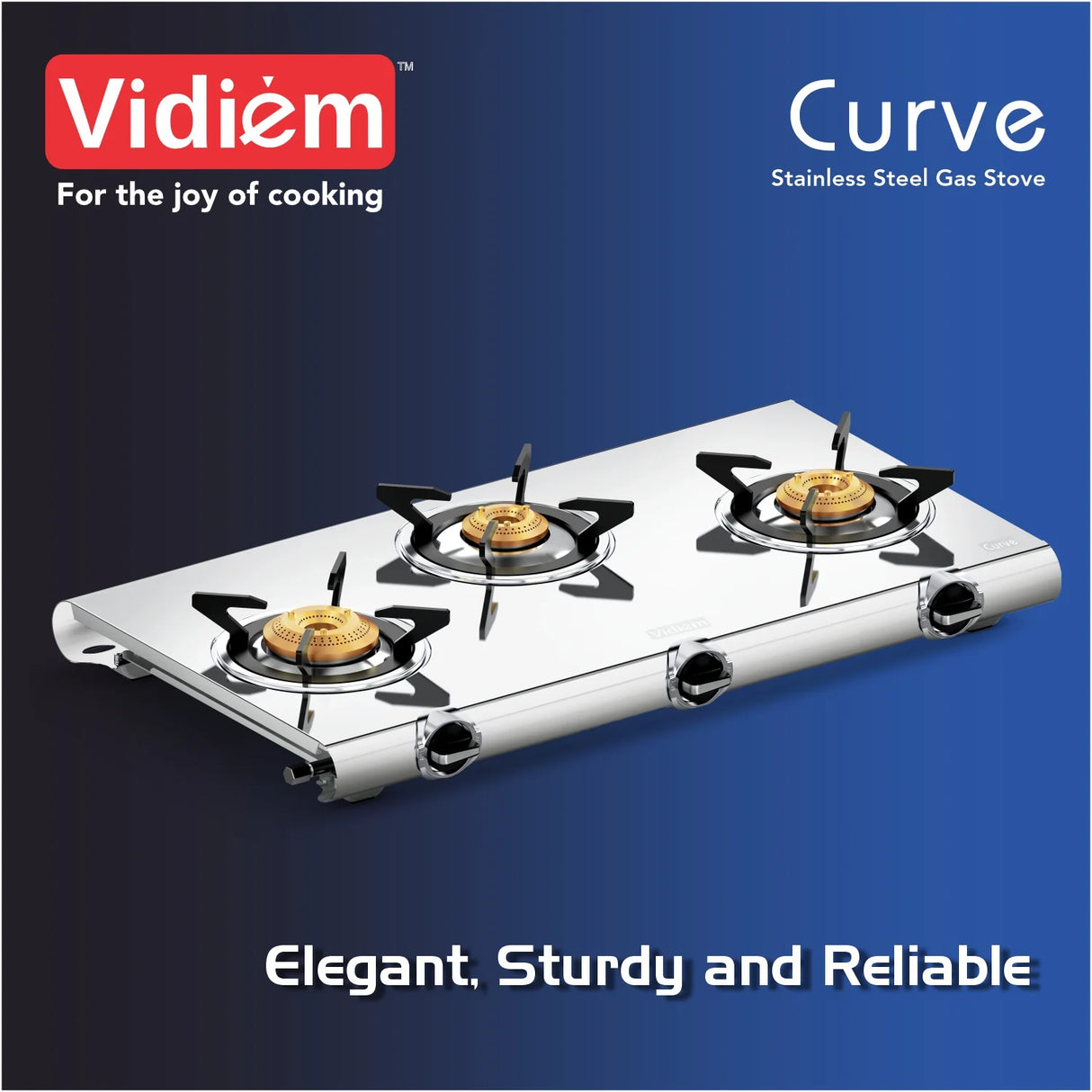 Curve 3‑Burner Gas Stove