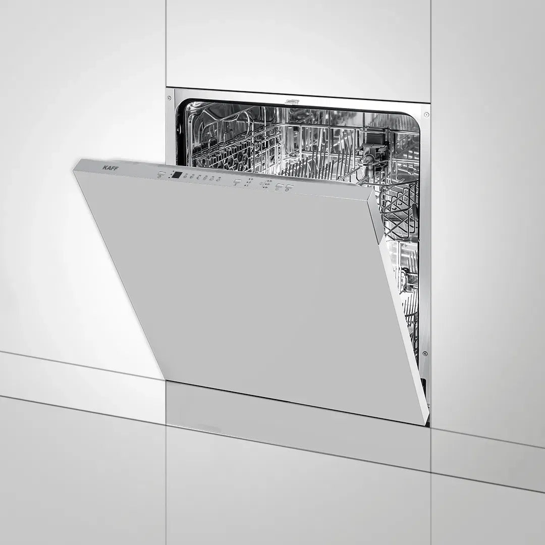 DW FIBI Fully Integrated Built-in Dishwasher – 12 Place Settings, 6 Programs, Soft Push Controls, Stainless Steel Interior