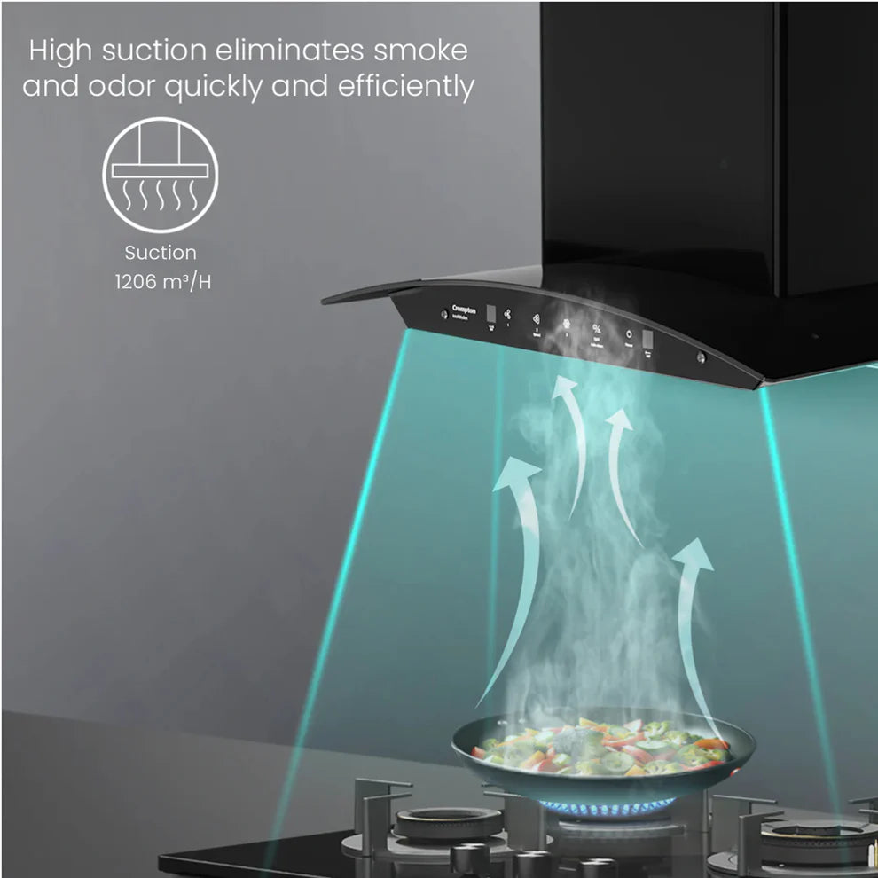 CHD-IMC60FLE-IND IntelliMotion Curved 60cm Filterless Chimney