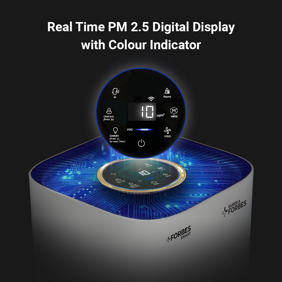 Smart 500 Surround 360° Air Purifier | True HEPA Grade 13 filter | Covers Large Area 670 Sq. Ft. | Sleep Mode | App Controlled