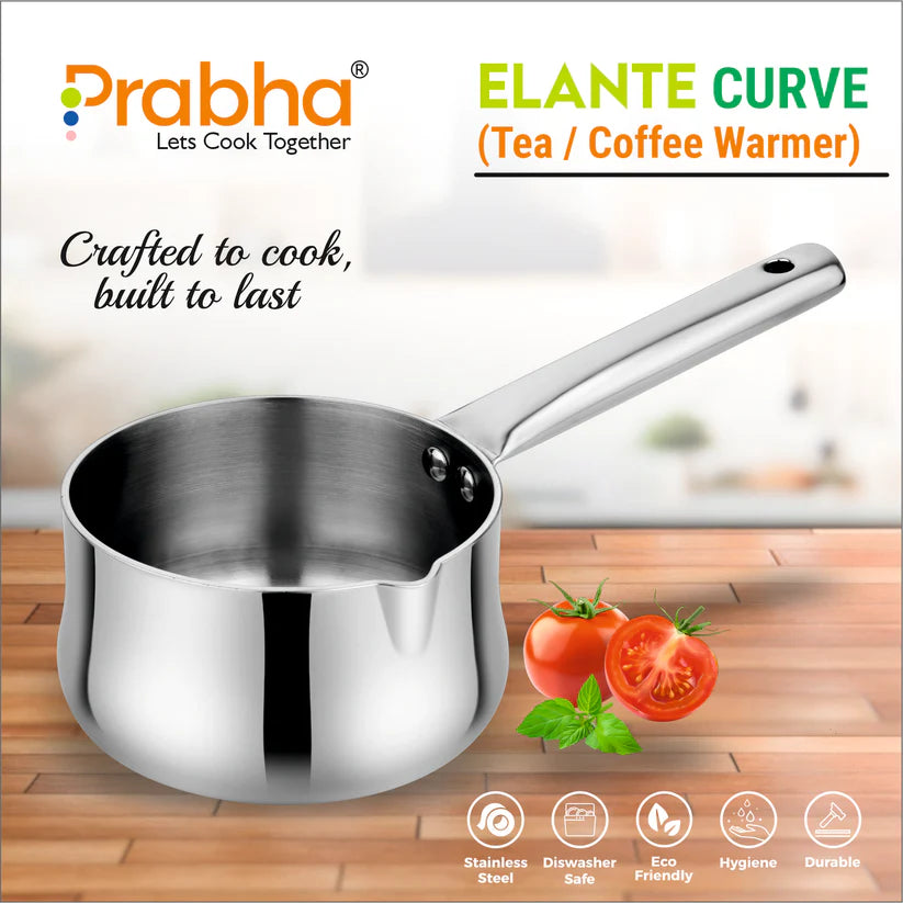 Elante Tri-Ply Curve Tea & Coffee Warmer With Lip – 1.2L, 14cm