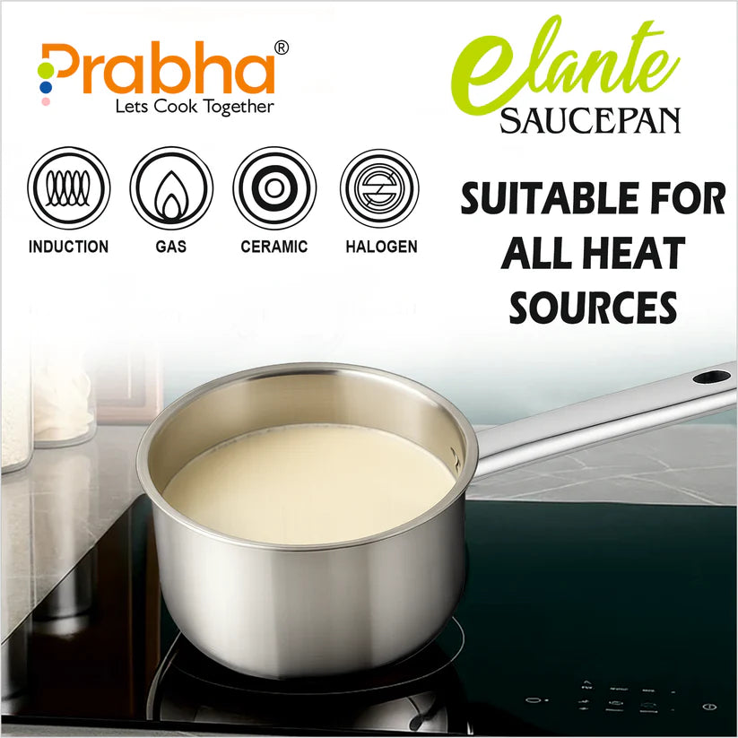Elante Tri-Ply Saucepan Without Lid – 3L, 20cm