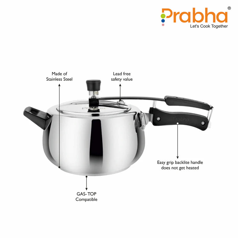 Elegant Stainless Steel Pressure Cooker 3L