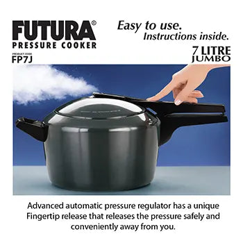 Futura 7 Litre Hard Anodised Jumbo Pressure Cooker (FP7J)