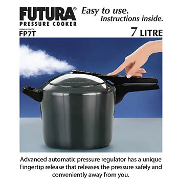 Futura Hard Anodised Tall Pressure Cooker 7 Litre (FP7T)