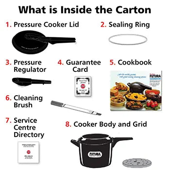 Futura Hard Anodised Tall Pressure Cooker 7 Litre (FP7T)