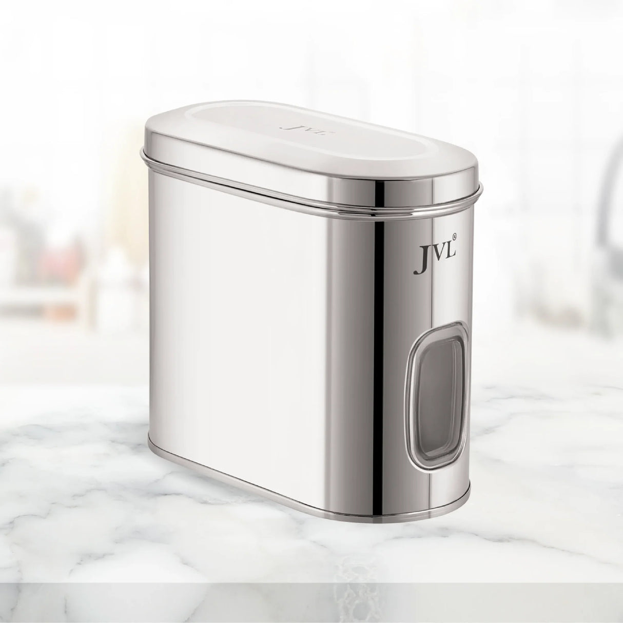 Stainless Steel Capsule Shape Galaxy Window Canister with Unbreakable Steel Lid, 2L GW-1