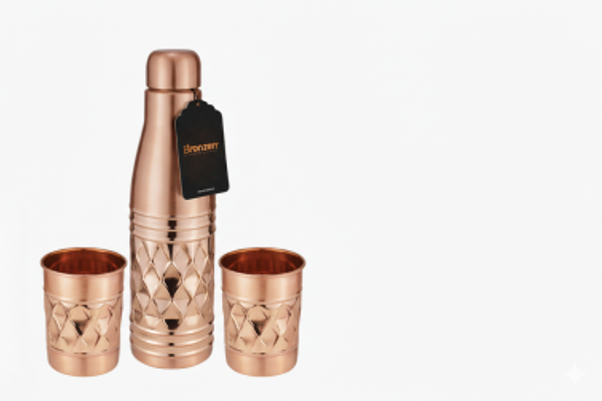 Pride Diamond Copper Bottle Set (BZ-1015)