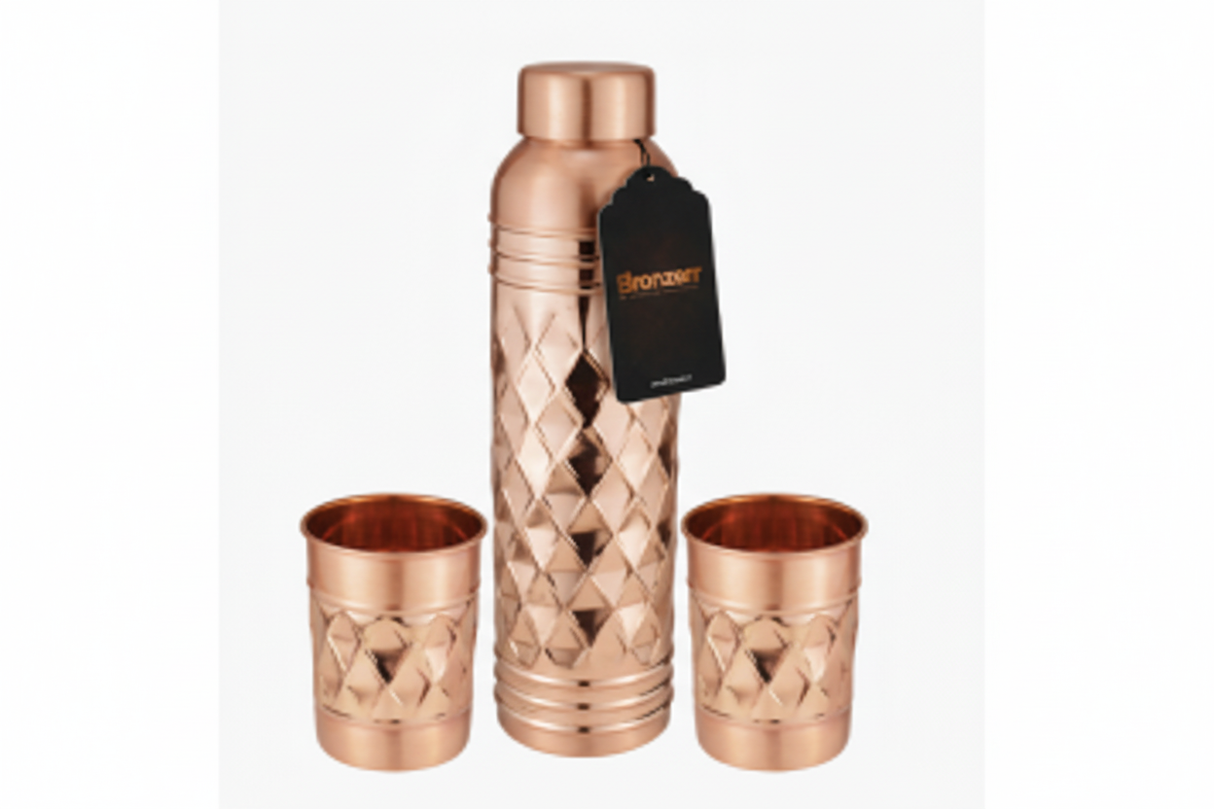 Oreo Diamond Copper Bottle Set (BZ-1016)