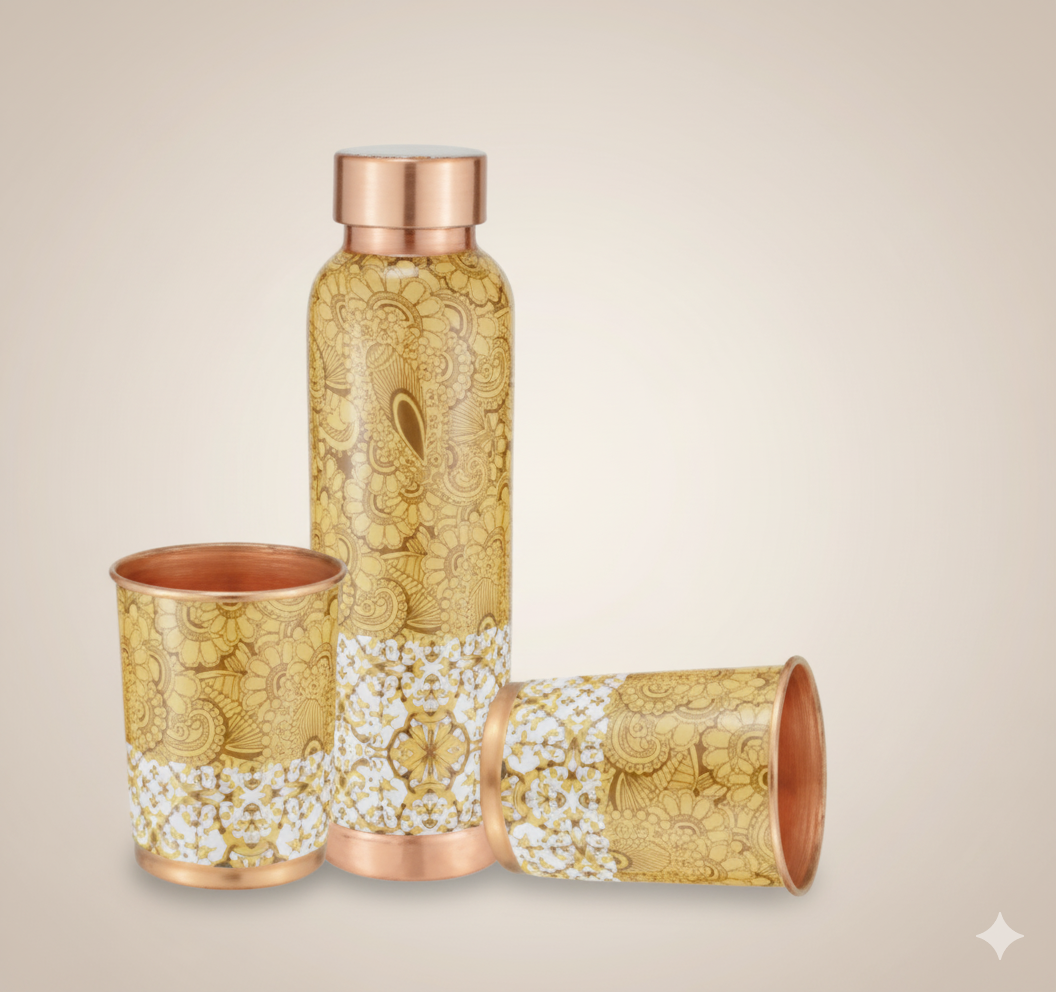 Oreo Graphica Mustered Yellow Copper Set