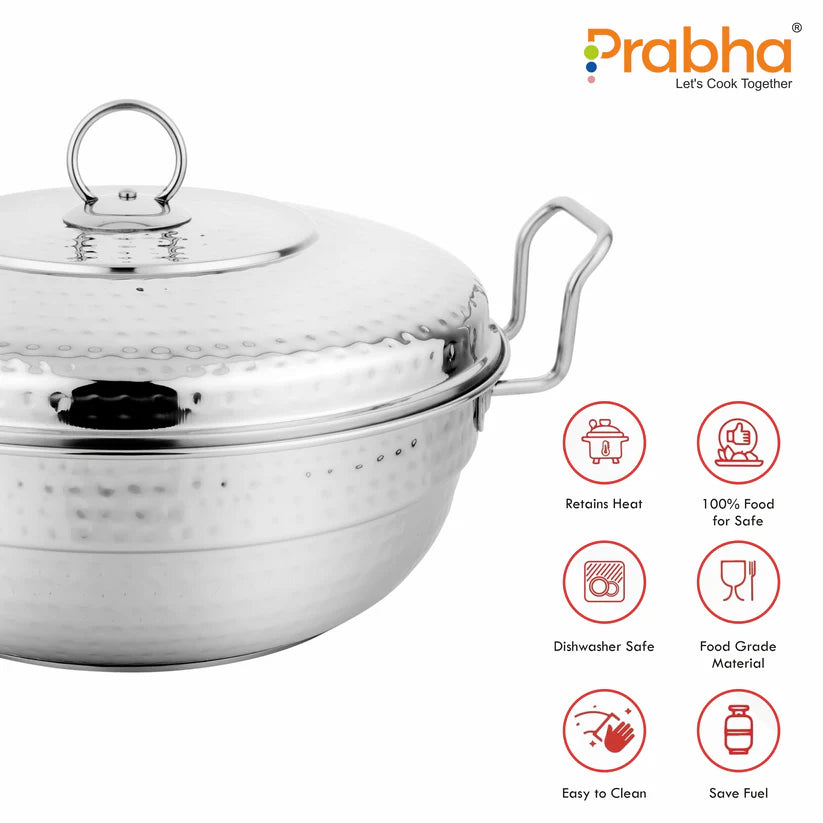 Prabha Grace IB Mini Multi Kadhai Hammered 20cm (4 Plates)