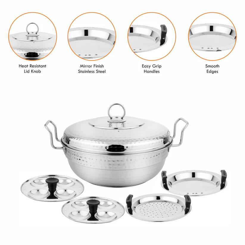 Prabha Grace IB Mini Multi Kadhai Hammered 20cm (4 Plates)