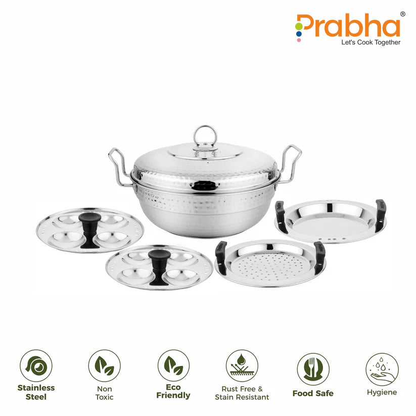 Prabha Grace IB Mini Multi Kadhai Hammered 20cm (4 Plates)