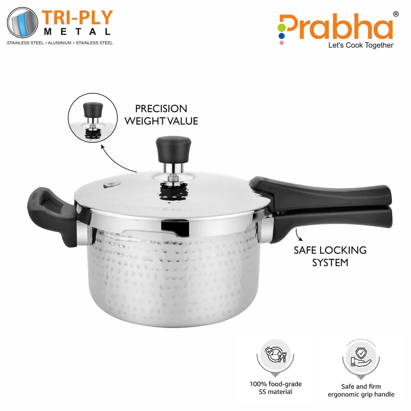 Triply Whizz Hammered Pressure Cooker – 5L