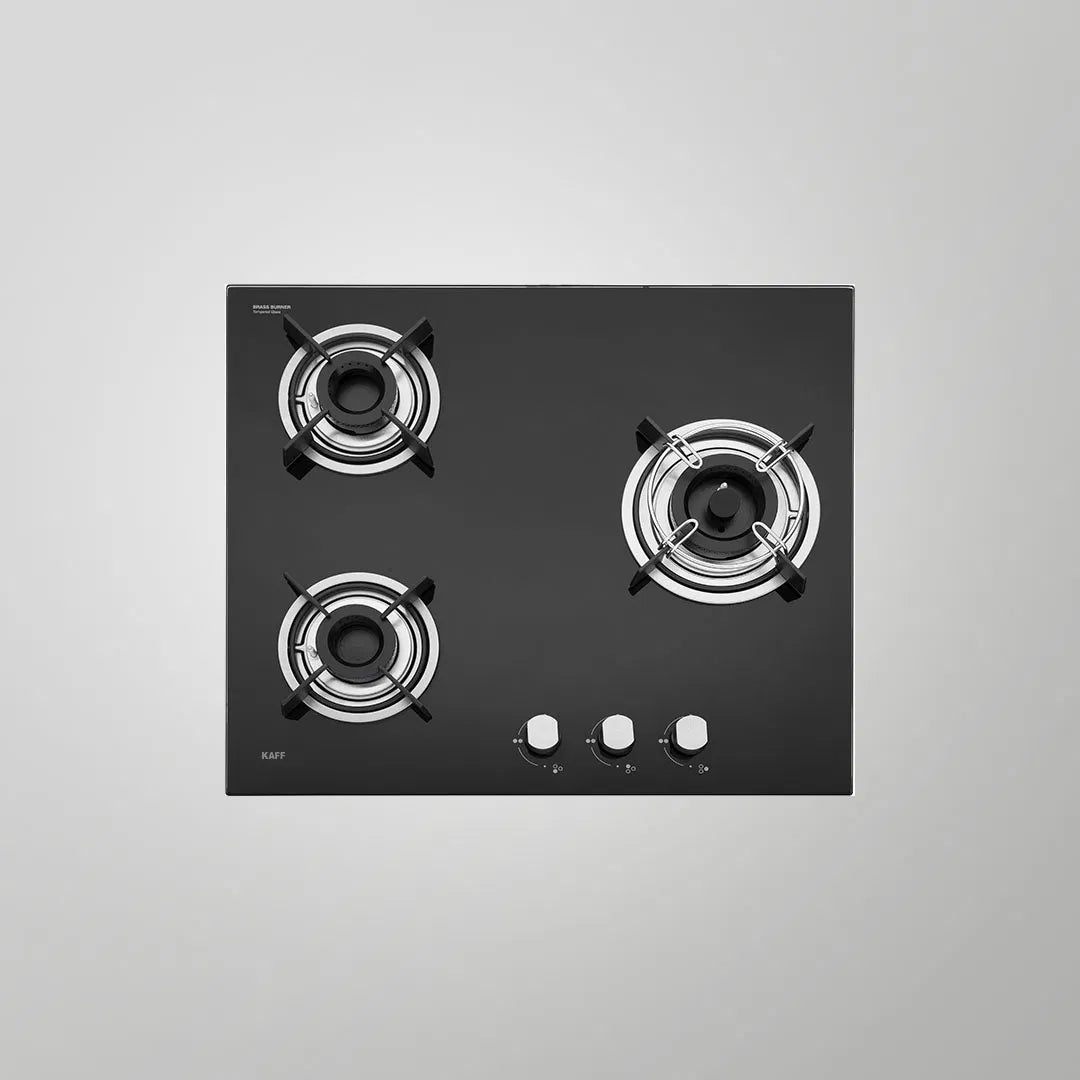 HBR 603 B 60cm Built-in Hob with 3 Brass Burners & Auto Ignition