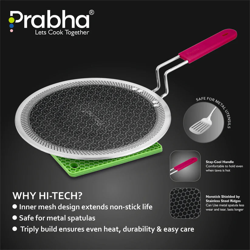 Tri-ply Hexa Cube Plus Roti Tawa – 28cm