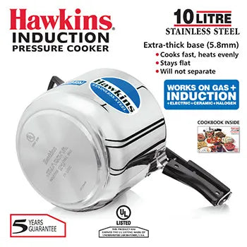 Stainless Steel Pressure Cooker 10 Litre (HSS10)