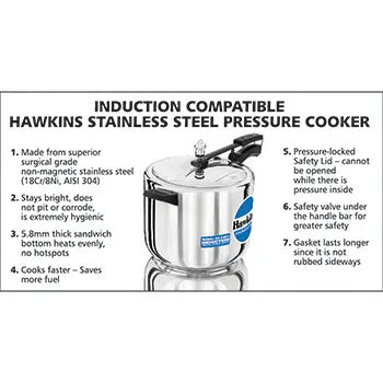 Stainless Steel Pressure Cooker 10 Litre (HSS10)