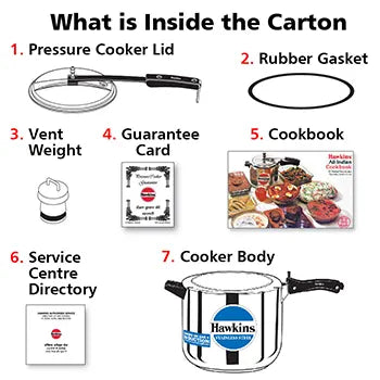 Stainless Steel Pressure Cooker 10 Litre (HSS10)