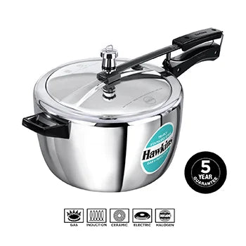 Tri-Ply Stainless Steel Pressure Cooker 7 Litre Wide (HSST7W)