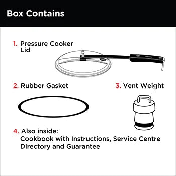 Tri-Ply Stainless Steel Pressure Cooker 7 Litre Wide (HSST7W)