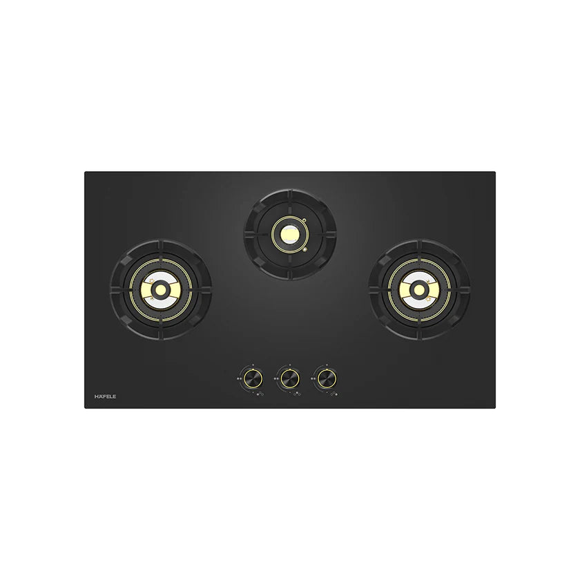 Augusta 378 78cm Built In Hob with 3 Full Brass Burners, Electric Auto Ignition & Flame Failure Safety – 538.61.267