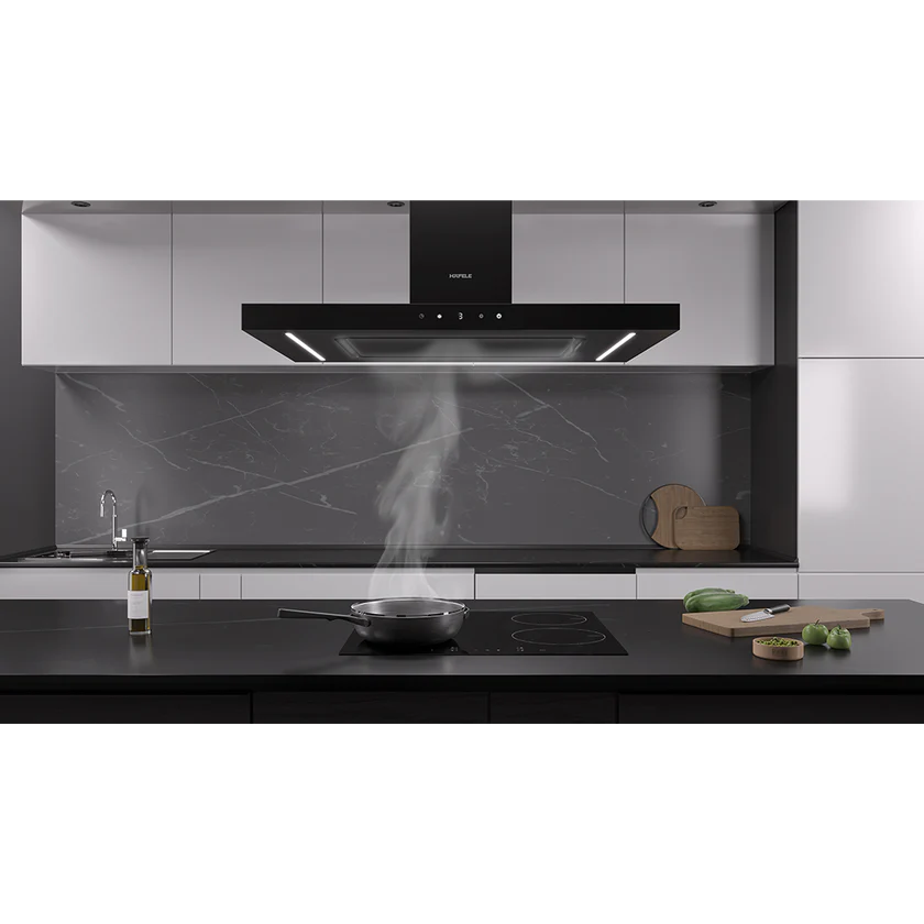 Callidora 90cm Island Chimney with Perimetric Airflow, Gesture Control & Silent BLDC Motor – 533.87.773