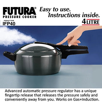 Futura Hard Anodised Induction Base Pressure Cooker 4 Litre (IFP40)