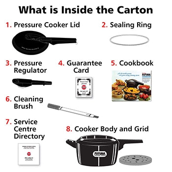Futura Hard Anodised Induction Base Pressure Cooker 5 Litre (IFP50)