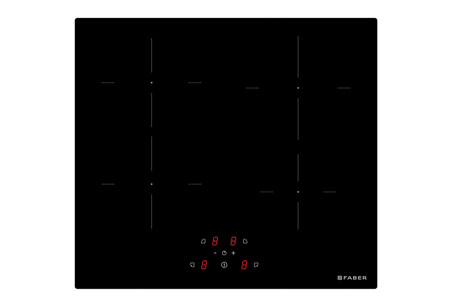 FBH 64 BK 4-Zone Built-In Induction Cooktop – 7400W, Touch Control