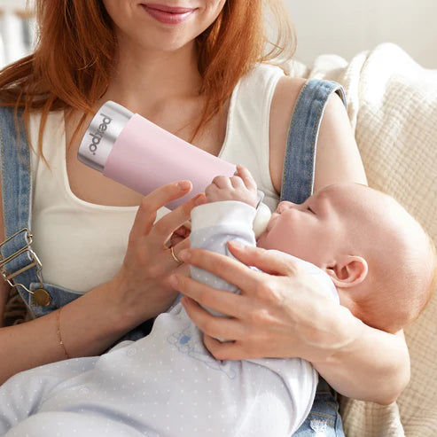Pexpo Jack & Jill Stainless Steel Feeding Baby Bottle 250 ML Silver Blue