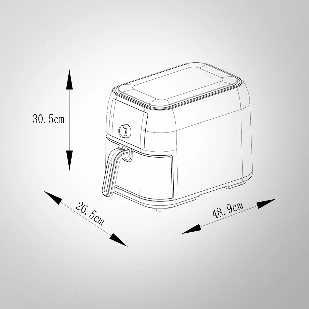 KFR8 8L Digital Air Fryer with Rapid Air Technology, 8 Presets & Shake/Flip Reminder