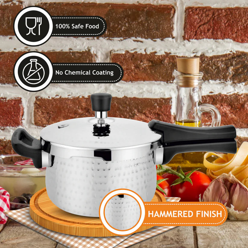 Triply Kalash Hammered Pressure Cooker – 5L