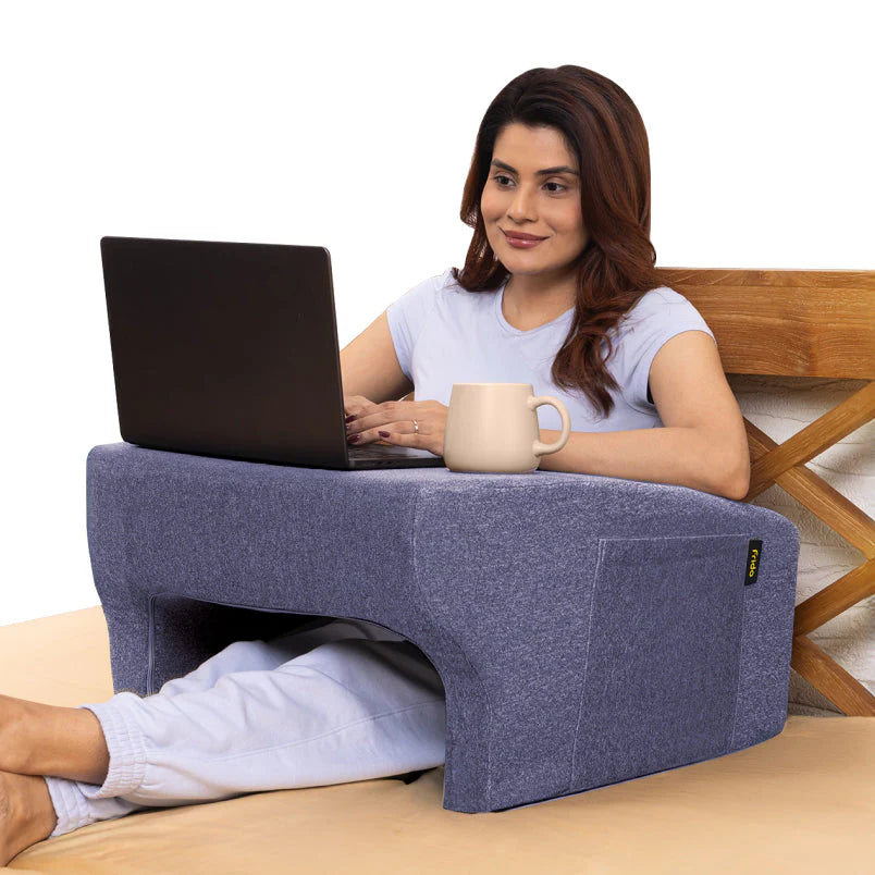 Ultimate Lap Desk Pillow for Laptops Up to 17 Inches with Mouse-Friendly Surface & Utility Pockets