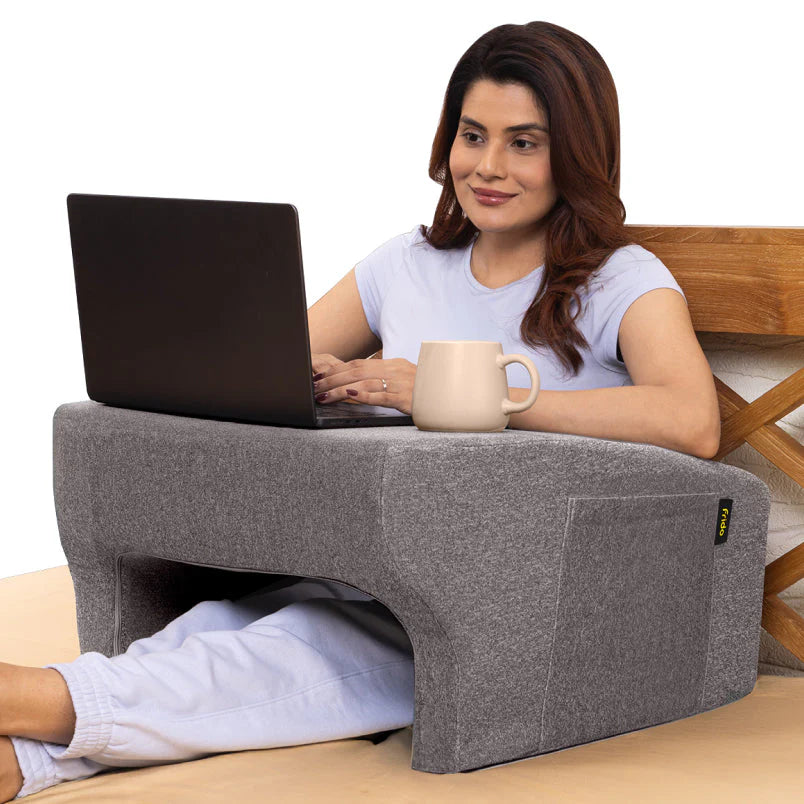 Ultimate Lap Desk Pillow for Laptops Up to 17 Inches with Mouse-Friendly Surface & Utility Pockets