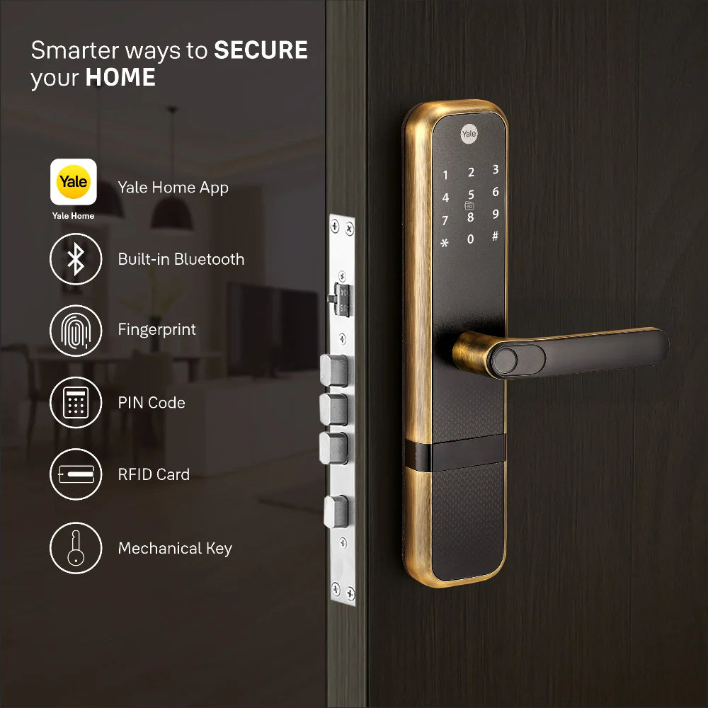 Zuri Smart Lock (Antique Bronze) with YWLOL Digital Wardrobe Lock