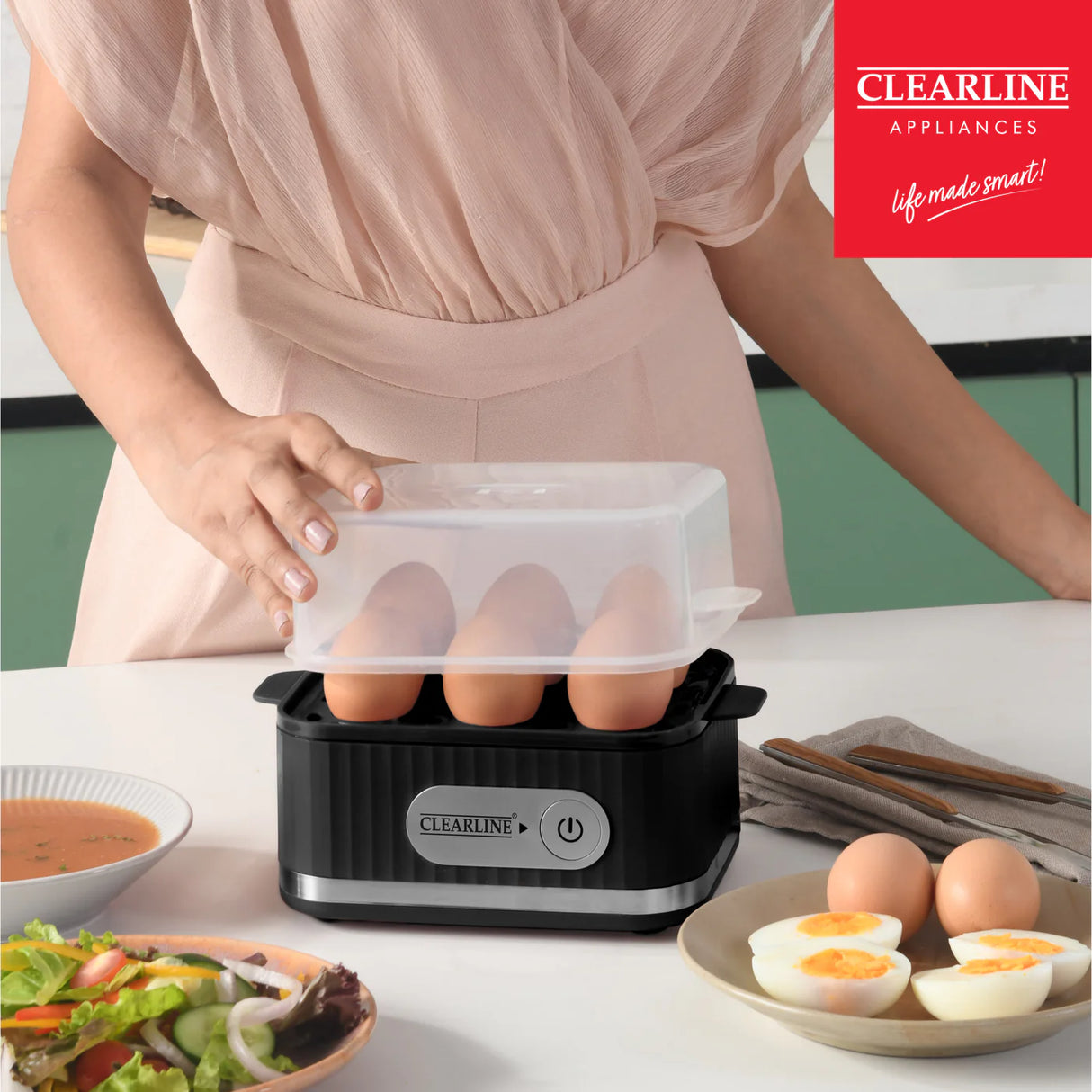 Egg Boiler with free Egg Poaching Tray (EB-01)