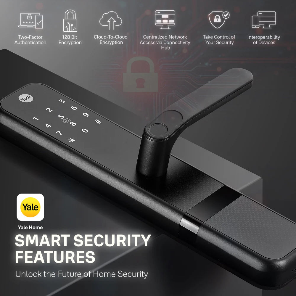 Yale Zuri Smart Lock (Black) with 5 way unlocking