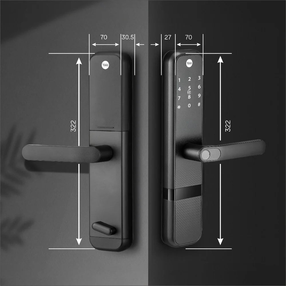 Yale Zuri Smart Lock (Black) with 5 way unlocking