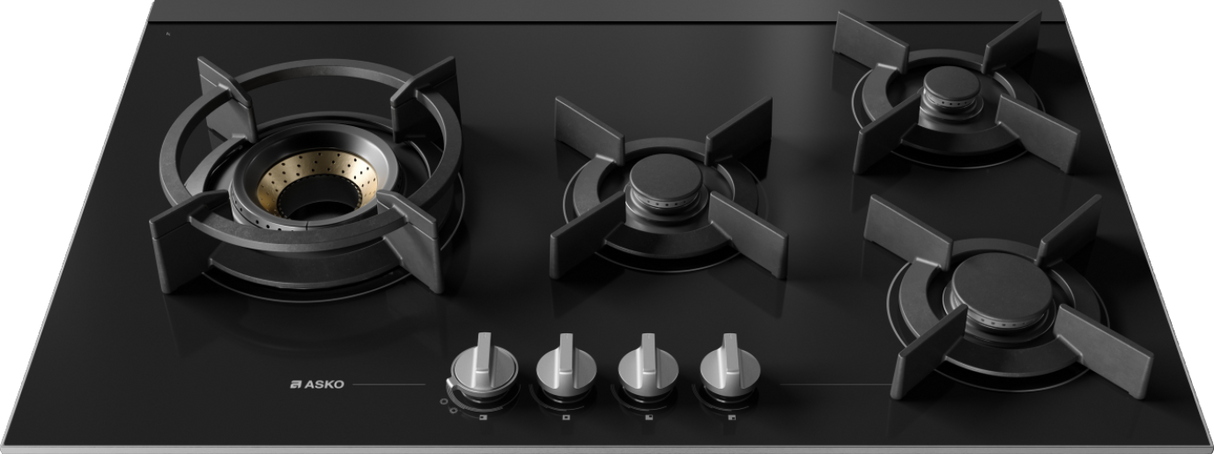 HG8843BGB1 4 Burner Gas Hob 80cm Black Glass 538.60.788
