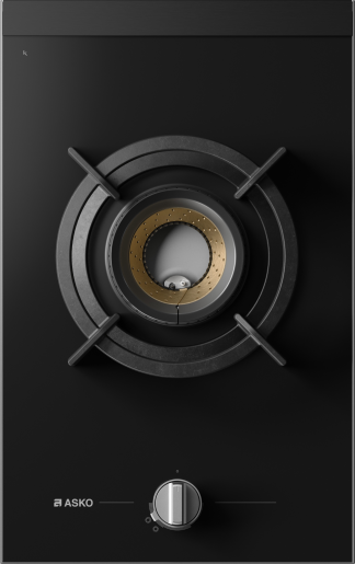 HG8313BGB1 1 Burner Gas Hob 33cm Black Glass 538.60.773