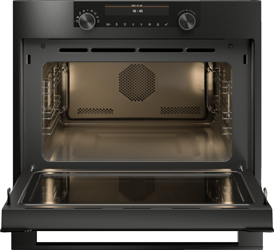 OM8487B Built-In Solo Microwave Oven Black Stainless Steel 538.60.250