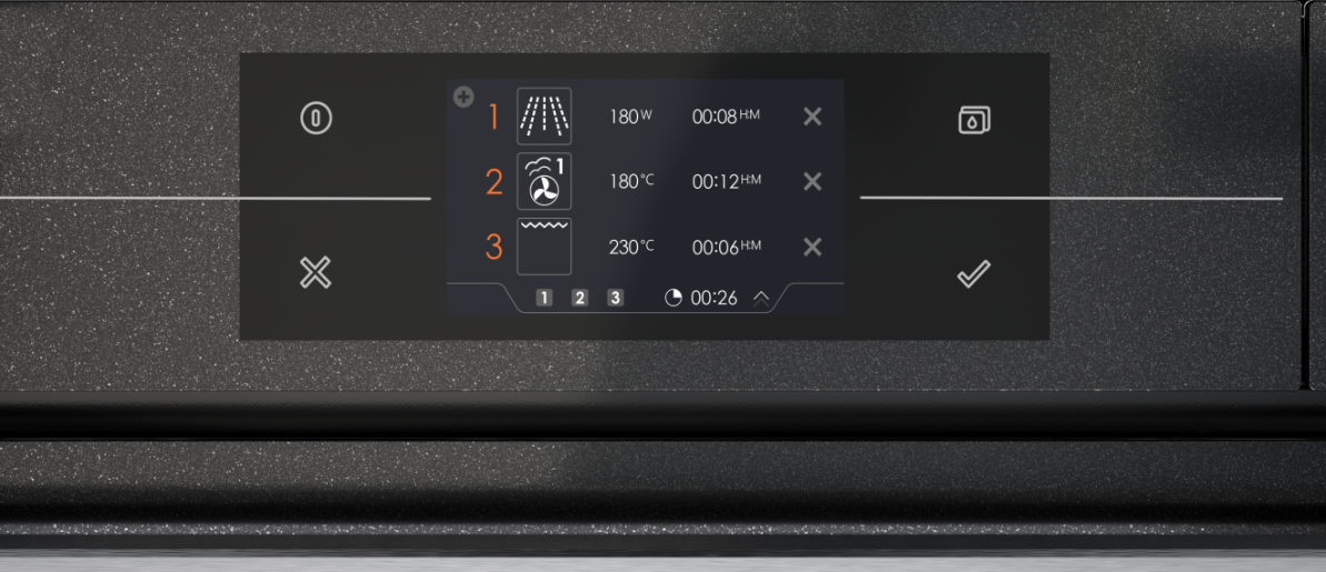 OCSM8478G Built-In 5-in-1 Combi Steam Microwave Oven Pearl Black 538.60.270