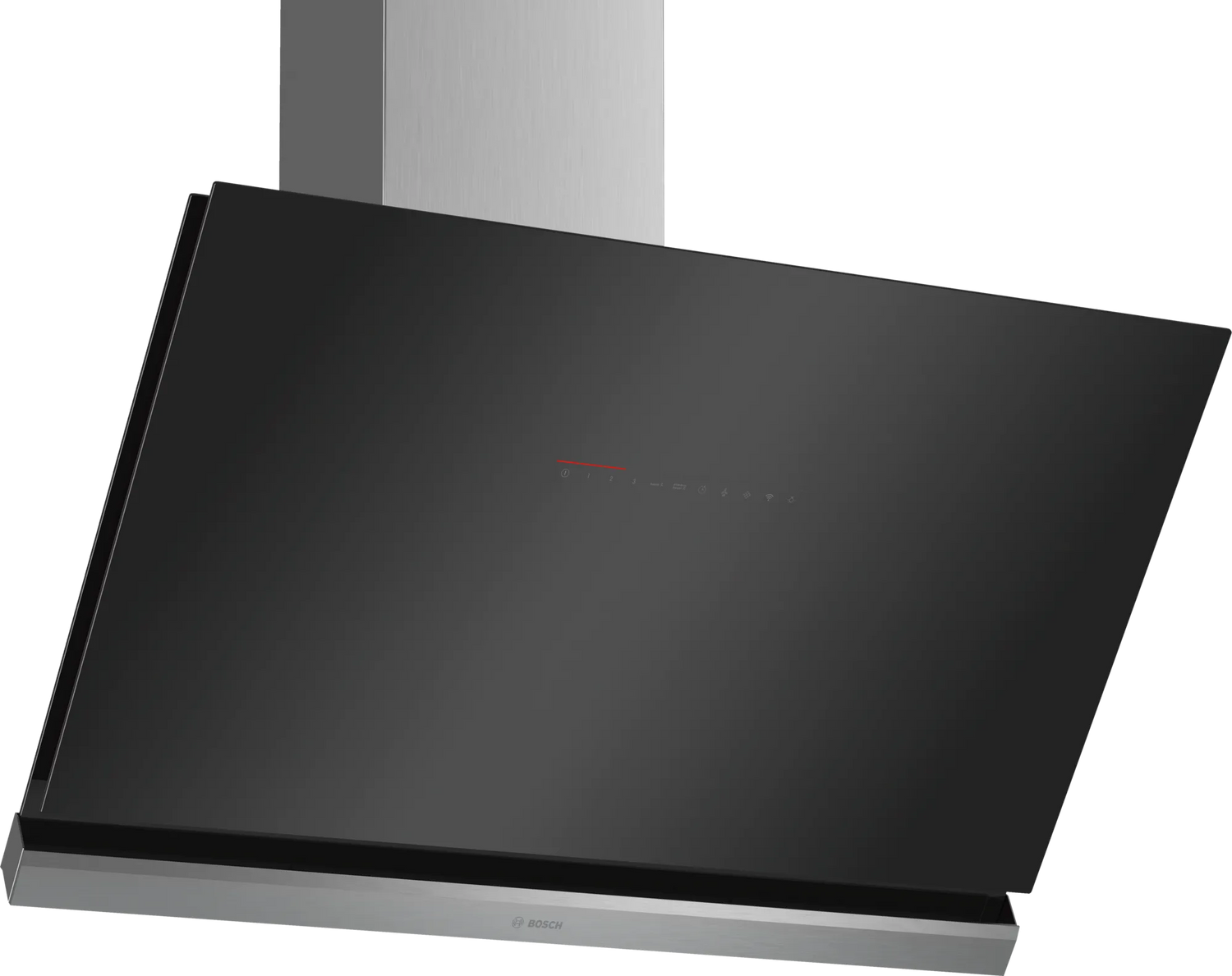 Series 8 Wall-Mounted Cooker Hood 90 cm Clear Glass Black Printed DWK98PR60I (Home Connect