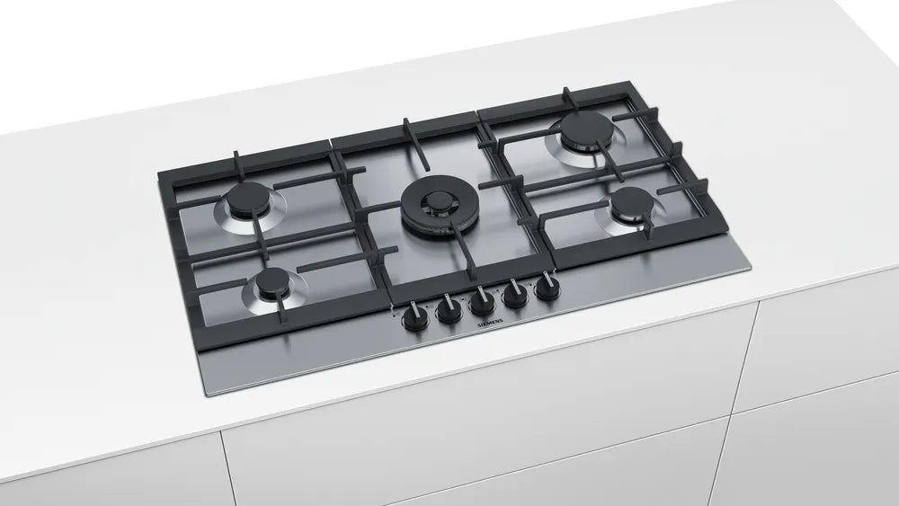 iQ500 90 cm Gas Hob EC9A5RB90I with StepFlame Technology & 5 Burners – Stainless Steel