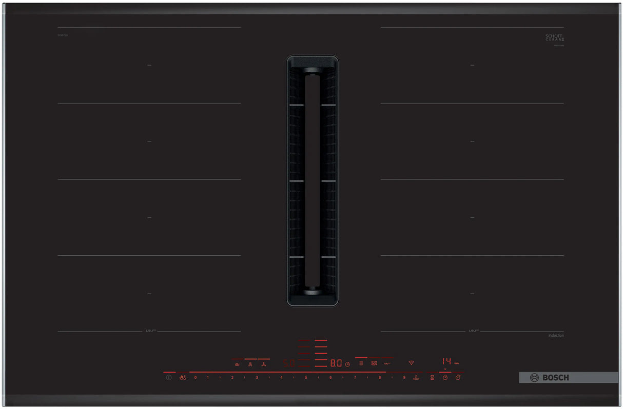 Series 8 Induction Hob with Integrated Ventilation System 4 Zone 80 cm PXX875D67E