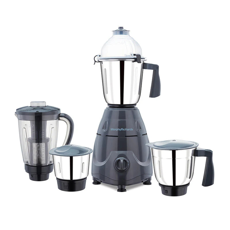 Icon Superb DLX 750W Mixer Grinder with 4 Jars, 20000 RPM Motor & Lid Lock – Silver & Black