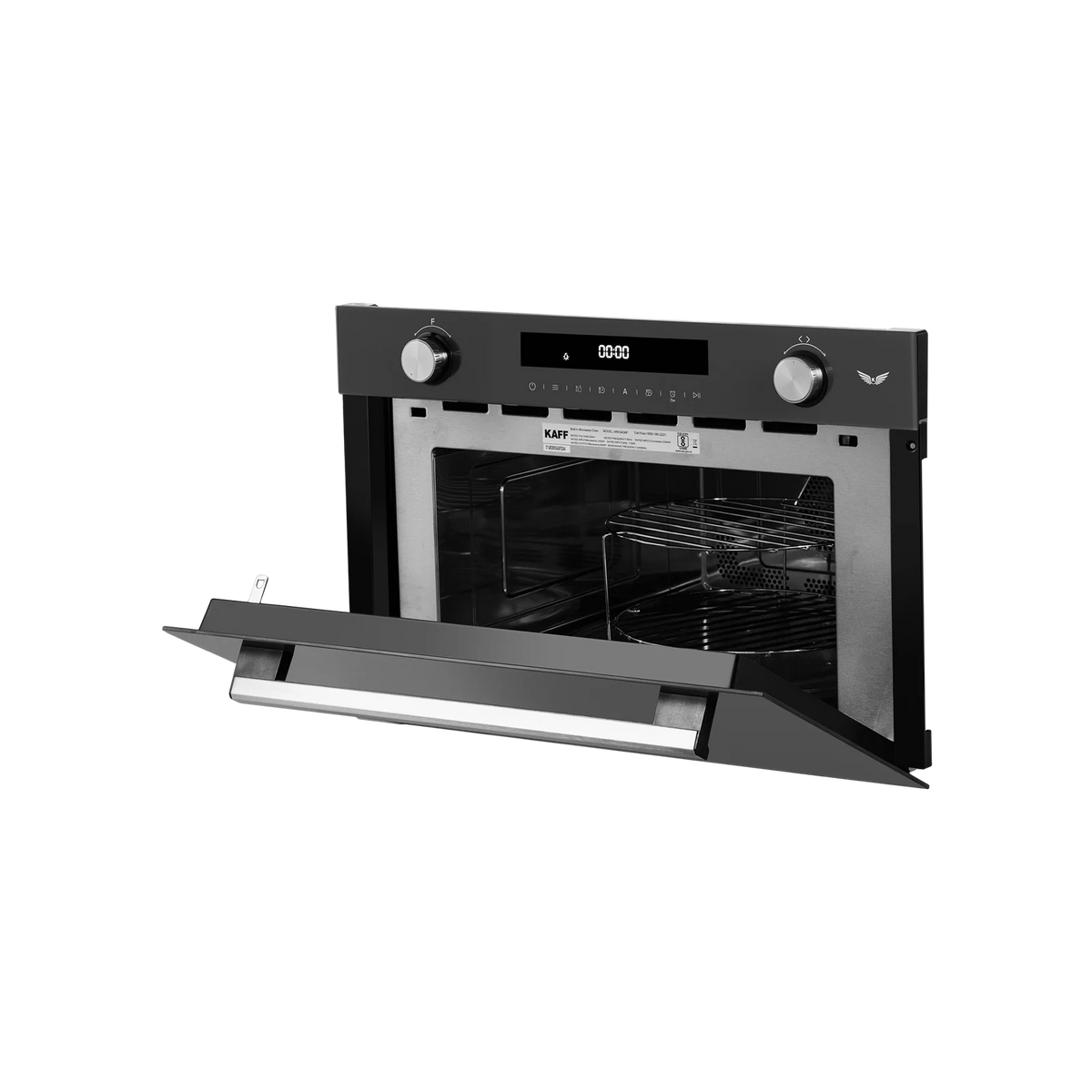 MW 34 G6F B Built-in Microwave Oven – 34L, Convection + Grill + Microwave Combo, Touch & Pop-up Knob, Black Glass Finish