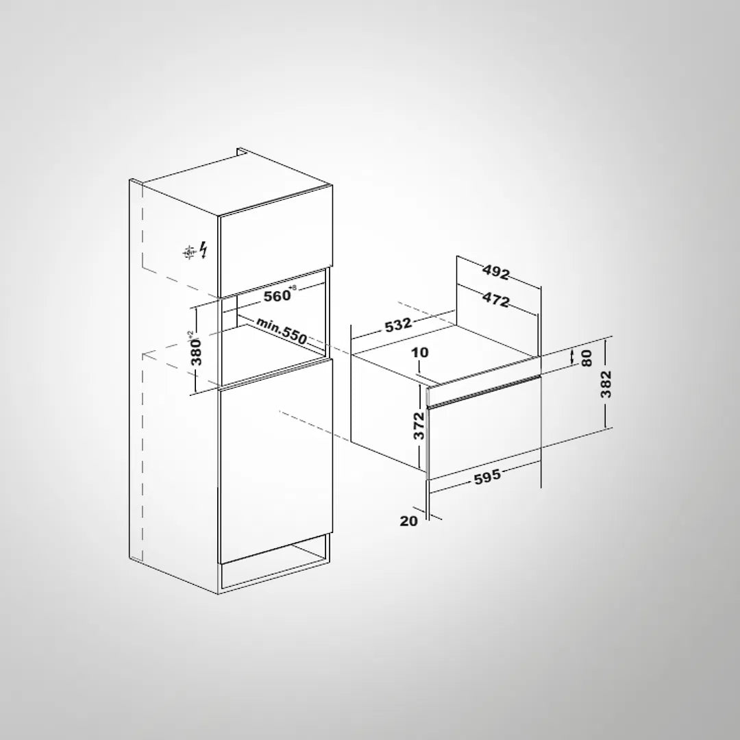 MW 34 G6F B Built-in Microwave Oven – 34L, Convection + Grill + Microwave Combo, Touch & Pop-up Knob, Black Glass Finish