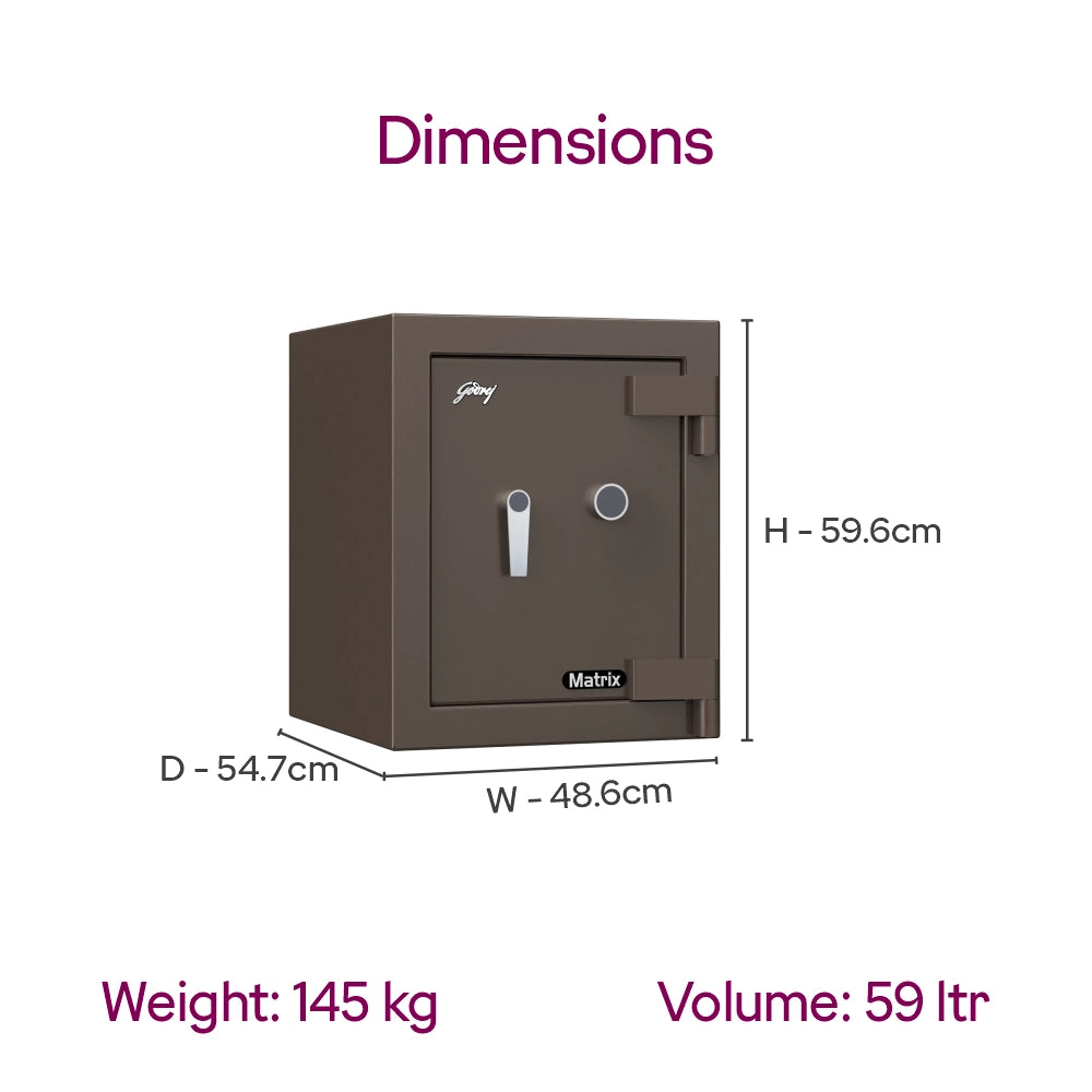 Matrix 1814 (50L) V6 KL Home Locker – Coffee Brown